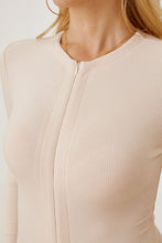 Load image into Gallery viewer, Zip Up Long Sleeve Bodysuit