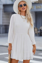 Load image into Gallery viewer, Smocked Tied Balloon Sleeve Mini Dress
