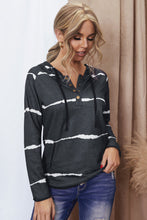 Load image into Gallery viewer, Tie-Dye Henley Hoodie