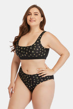 Load image into Gallery viewer, Plus Size Daisy Print Color-Changing Scoop Neck Bikini Set