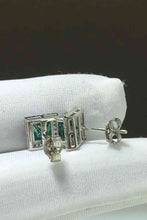 Load image into Gallery viewer, 2 Carat Moissanite Square Stud Earrings