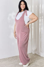 Load image into Gallery viewer, Celeste Full Size Ribbed Tie Shoulder Sleeveless Ankle Overalls