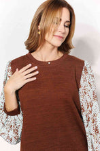 Load image into Gallery viewer, And The Why Full Size Foil Printed Sleeve Top