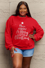 Load image into Gallery viewer, Simply Love Full Size HAVE YOURSELF A MERRY LITTLE CHRISTMAS Round Neck Sweatshirt
