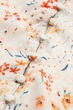 Load image into Gallery viewer, Floral Smocked Tie-Neck Buttoned Blouse