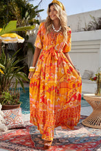 Load image into Gallery viewer, Bohemian Tie-Waist Tiered Maxi Dress