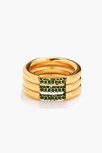 Load image into Gallery viewer, Triple-Layered Rhinestone Ring
