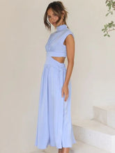 Load image into Gallery viewer, Cutout Mock Neck Sleeveless Dress
