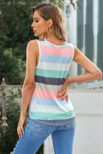 Load image into Gallery viewer, Striped Sequin Pocket Tank Top
