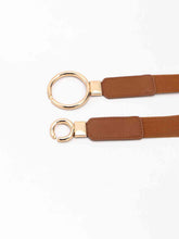 Load image into Gallery viewer, Double Ring Buckle Elastic PU Belt