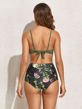 Load image into Gallery viewer, Floral Crisscross Three-Piece Swim Set