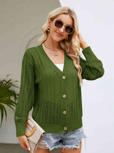 Load image into Gallery viewer, Button Down Ribbed Trim Cardigan