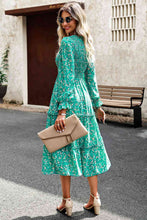 Load image into Gallery viewer, Smocked Flounce Sleeve Midi Dress