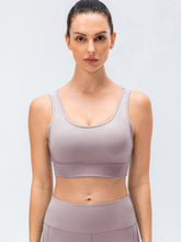 Load image into Gallery viewer, Scoop Neck Padded Sports Bra