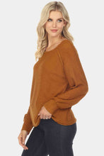 Load image into Gallery viewer, Round Neck Raglan Sleeve Sweater