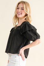 Load image into Gallery viewer, And The Why Square Neck Ruffled Blouse