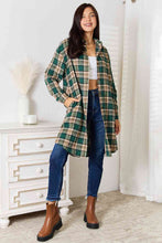 Load image into Gallery viewer, Double Take Plaid Collared Neck Long Sleeve Shirt