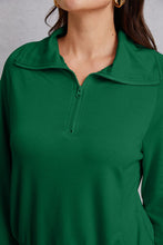 Load image into Gallery viewer, Half Zip Collared Neck Sweatshirt and Pants Set