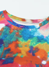 Load image into Gallery viewer, Multicolored Tie-Dye Tee Dress