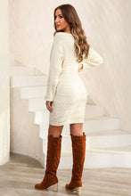 Load image into Gallery viewer, Cable-Knit Boat Neck Sweater Dress