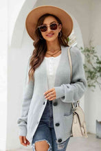 Load image into Gallery viewer, Waffle-Knit Dropped Shoulder Cardigan