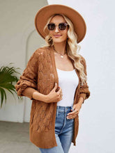 Load image into Gallery viewer, Open Front Ribbed Trim Cardigan