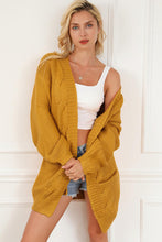 Load image into Gallery viewer, Open Front Long Sleeve Cardigan with Pockets