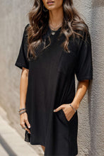 Load image into Gallery viewer, Pocketed Round Neck Short Sleeve Mini Dress