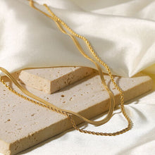 Load image into Gallery viewer, 18K Gold-Plated Double-Layered Necklace