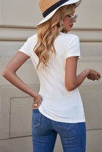 Load image into Gallery viewer, Buttoned Short Sleeve Tee Shirt