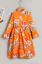 Load image into Gallery viewer, Girls Ruffle Decoration Flare Sleeve Dress