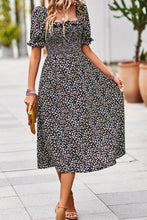 Load image into Gallery viewer, Floral Ruffled Square Neck Dress with Pockets