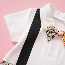 Load image into Gallery viewer, Floral Short Sleeve Collared Jumpsuit