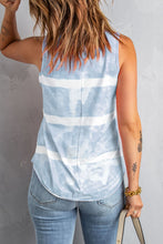 Load image into Gallery viewer, Tie-Dye Scoop Neck Henley Tank