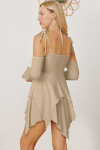 Load image into Gallery viewer, Tie Shoulder Layered Mini Cami Dress