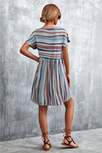 Load image into Gallery viewer, Striped Round Neck Dress