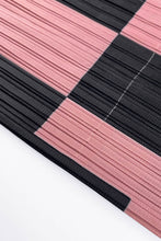 Load image into Gallery viewer, Checkered Accordion Pleated Midi Skirt