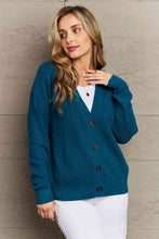 Load image into Gallery viewer, Zenana Kiss Me Tonight Full Size Button Down Cardigan in Teal