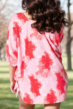 Load image into Gallery viewer, Plus Size Tie-Dye V-Neck Half Sleeve Blouse
