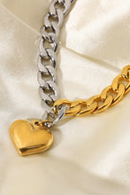 Load image into Gallery viewer, Chain Heart Charm Bracelet