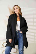 Load image into Gallery viewer, HEYSON Full Size Open Front Cardigan with Scarf Design