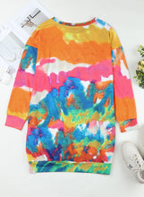 Load image into Gallery viewer, Multicolored Tie-Dye Tee Dress