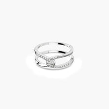 Load image into Gallery viewer, Twisted Inlaid Zircon Double-layered Ring