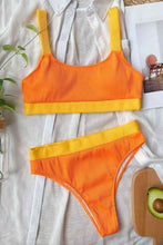 Load image into Gallery viewer, Color Block Scoop Neck Bikini Set