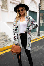 Load image into Gallery viewer, Printed Long Sleeve Cardigan with Pocket