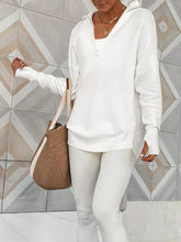 Load image into Gallery viewer, Half Zip Long Sleeve Knit Top