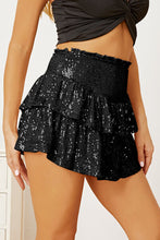 Load image into Gallery viewer, Sequin Layered Mini Skirt