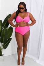 Load image into Gallery viewer, Marina West Swim Take A Dip Twist High-Rise Bikini in Pink