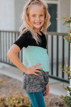 Load image into Gallery viewer, Girls Color Block Twisted Tunic Tee