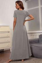 Load image into Gallery viewer, Round Neck Short Sleeve Maxi Dress